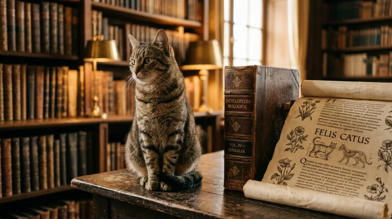 Kočka latinsky: Felis catus a vědecká taxonomie šelem 1 Kočka u encyklopedie s latinským popisem Felis catus